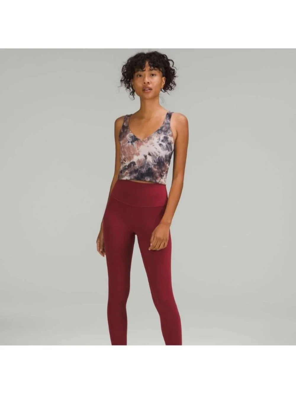 Lululemon Align Tank Top Diamond Dye Seashell Smoky Topaz Graphite Grey
